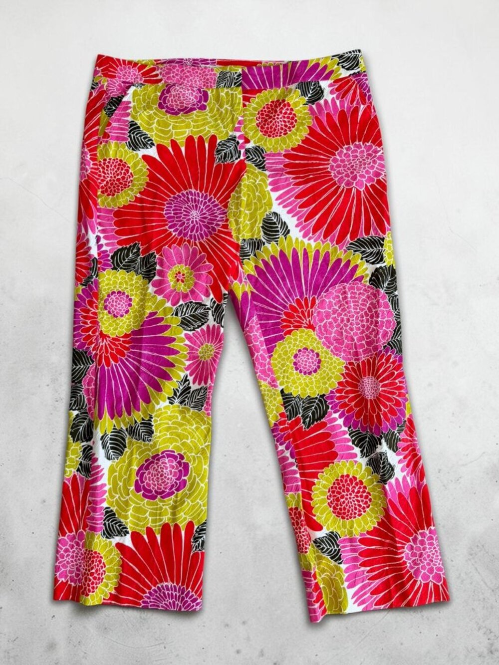 TRINA TURK Floral Crop Dress Pants Size 14
